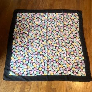 Vintage Nicole Miller multicolor rose floral scarf